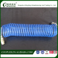 Синий PU плетеный Катушка воздушный шланг с Шарнирным быстроразъемным соединением